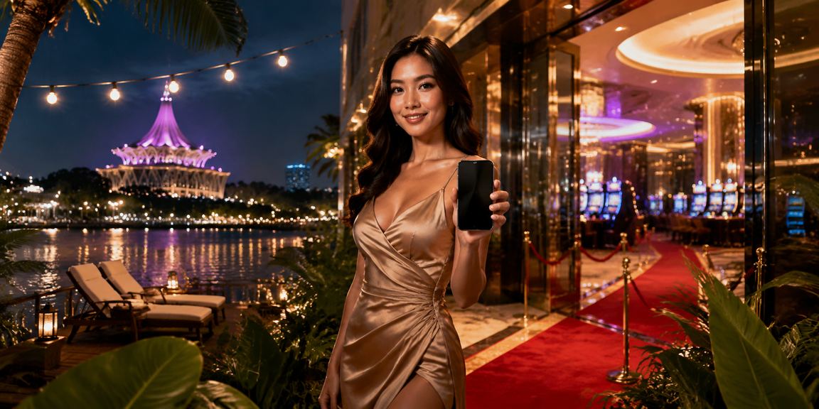 Paparan aplikasi kasino ae66 pada telefon pintar di Kuching Sarawak
